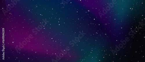 Violet tinted night sky filled with sparkling stars and magical cosmic dust. Elegant astronomical background ideal for wallpapers, posters or celestial themed graphics.