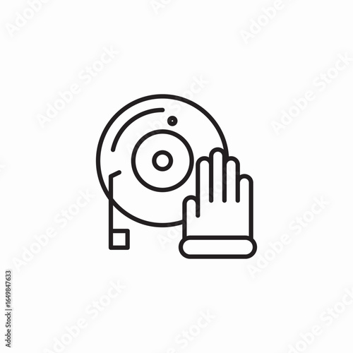 dj scratch icon sign vector
