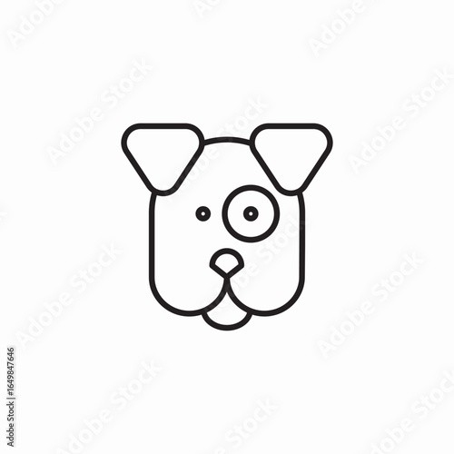 dog face icon sign vector