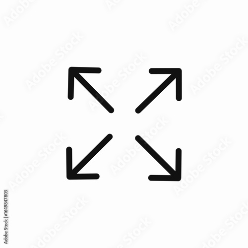 expand all icon sign vector