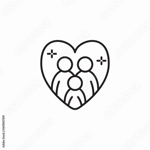 family love icon sign vector