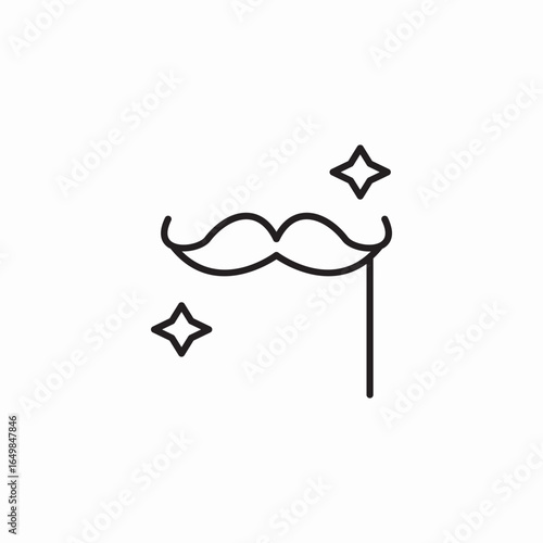 fancy moustache icon sign vector