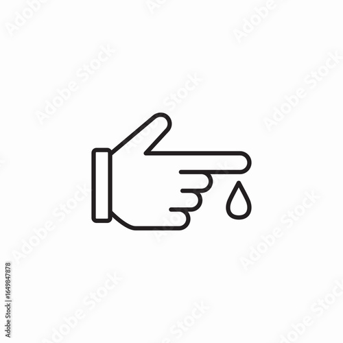 finger prick icon sign vector