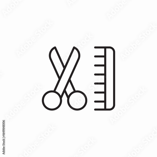haircut tools icon sign vector