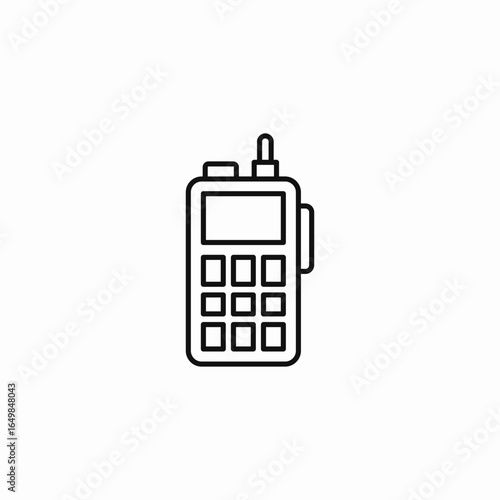 handheld radio icon sign vector