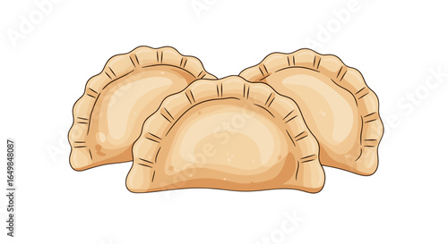 Three Delicious Dumplings Ready to Enjoy Isolated on Transparent Background for Food Photography