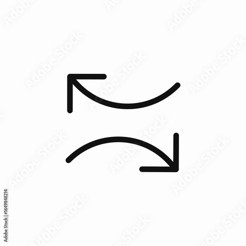 horizontal exchange icon sign vector