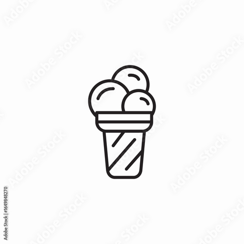 ice cream cone icon sign vector