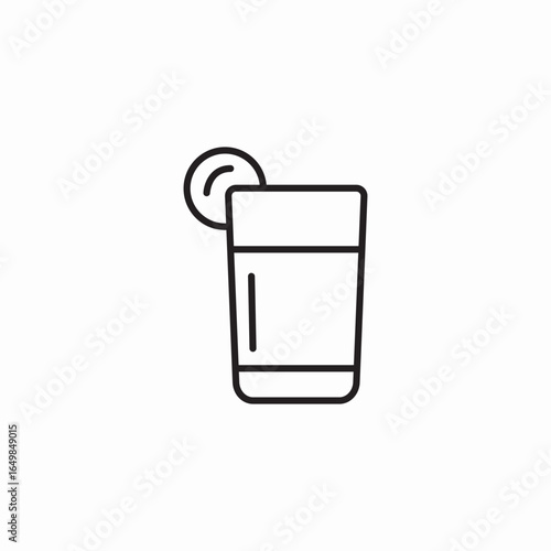 refreshing drink icon sign vector