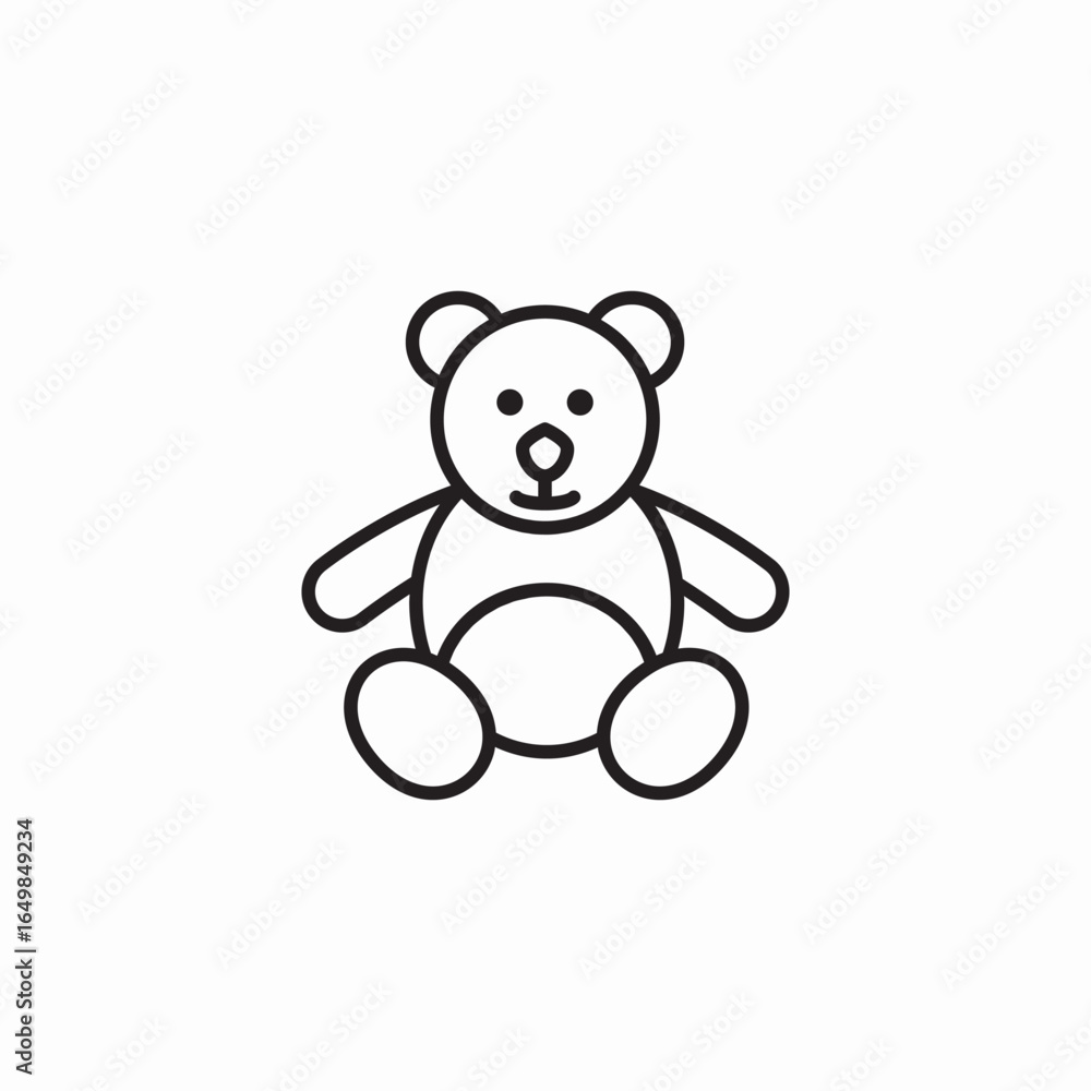 Obraz premium soft toy icon sign vector