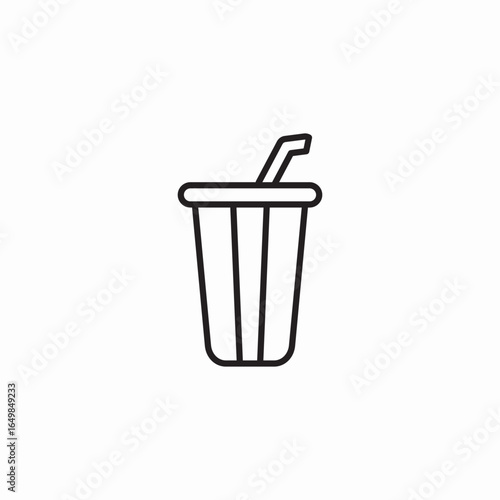soda cup icon sign vector