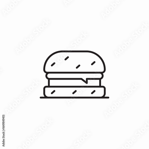 tasty burger icon sign vector