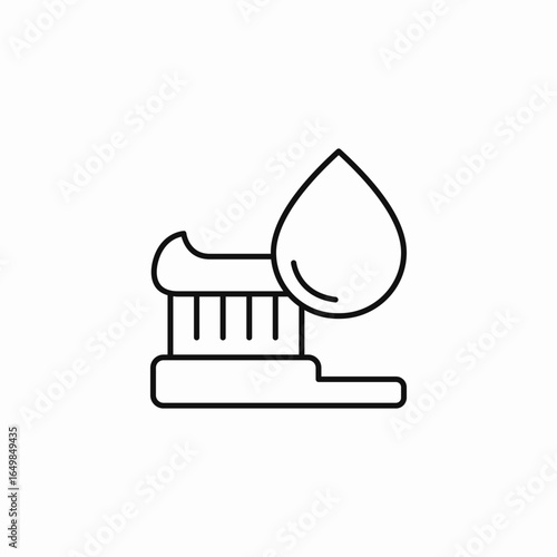 toothpaste drop icon sign vector