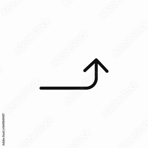 turn up right icon sign vector