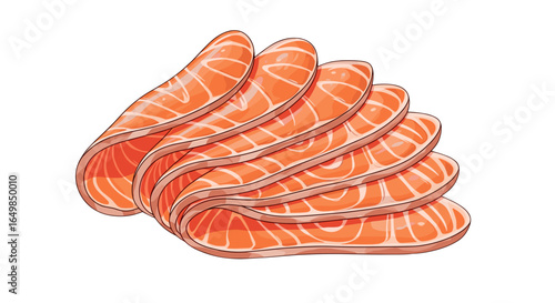 Fresh Salmon Slices Ready for Culinary Delights Isolated on Transparent Background Healthy Food
