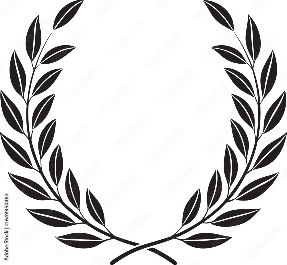 Obraz premium Elegant Laurel Wreath Symbol of Success and Honor