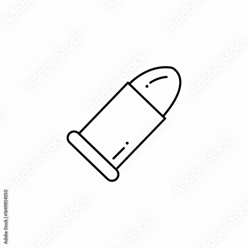 bullet cartridge round icon sign vector