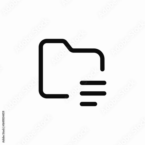 folder text list icon sign vector