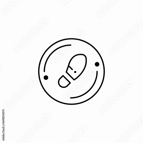 footprint shoe print icon sign vector