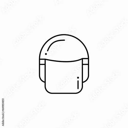 police helmet icon sign vector