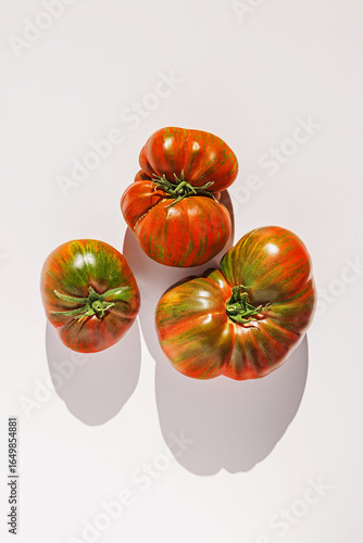 Heirloom Tomatoes on White Background
