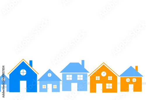 Casas com diferentes arquiteturas. Vetor ilustrativo.