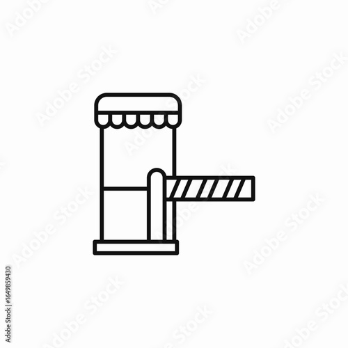 barrier gate icon sign vector