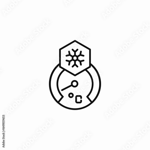 cold temperature icon sign vector