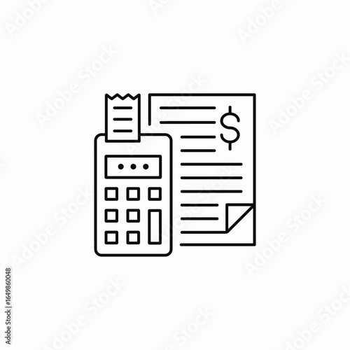 financial report icon sign vector