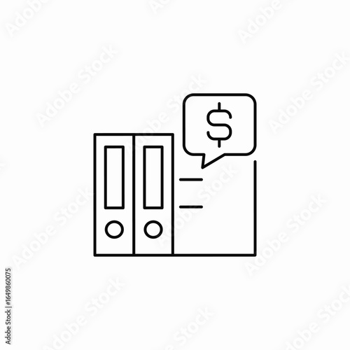 financial statements icon sign vector