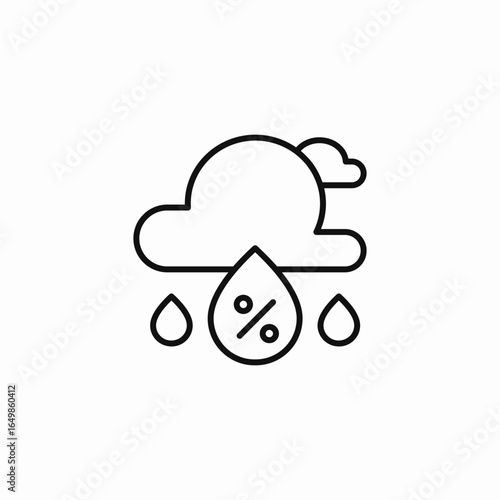 humidity cloud icon sign vector