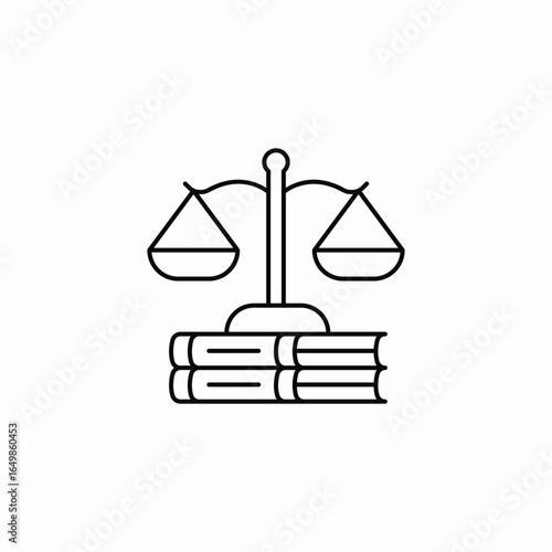 legal balance icon sign vector