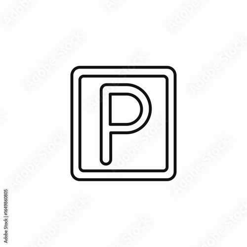 parking area icon sign vector