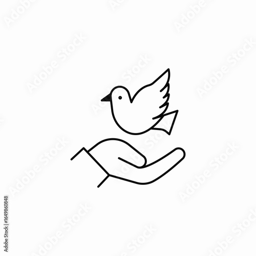 peace dove icon sign vector