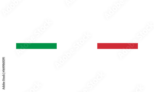 Italian flag in line shape