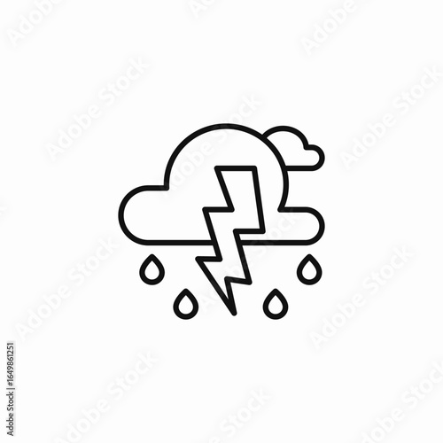 stormy weather icon sign vector