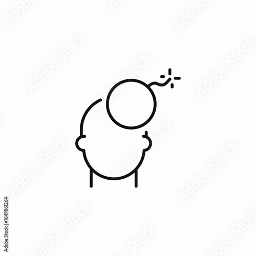 stress head icon sign vector