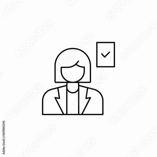 successful candidate icon sign vector