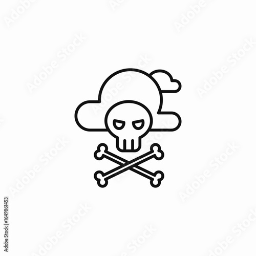 toxic cloud icon sign vector