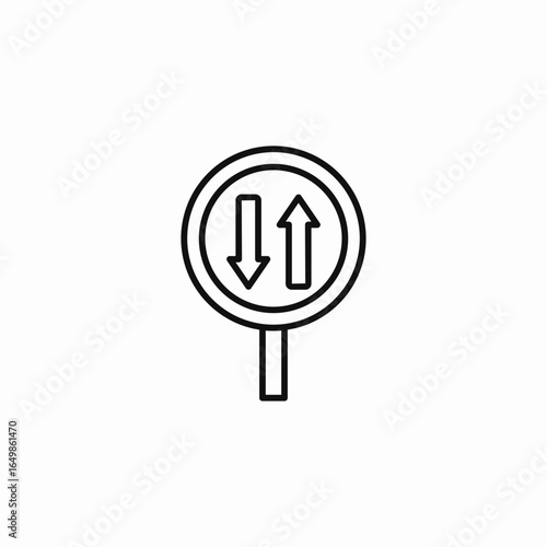 two directions icon sign vector