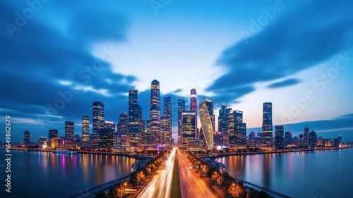Stunning Cityscape at Dusk: A Breathtaking Panoramic View of Tianjin's Skyline