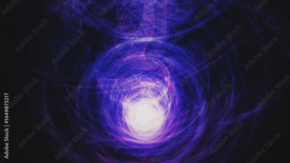 Obraz premium Abstract hypnotic dark purple color vortex waves. Abstract motion graphic swirl neon lights aura and rotation fancy pattern light, dynamic dj material.