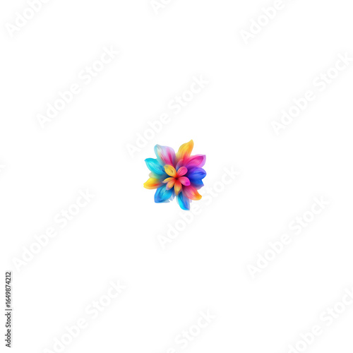 colorful flower isolated on white background