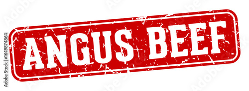 angus beef rectangular sign. angus beef stamp