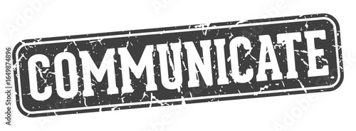 communicate rectangular sign. communicate stamp