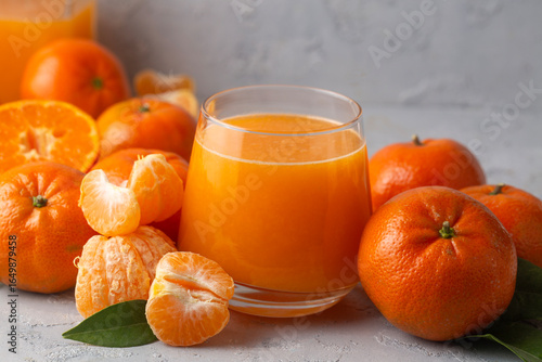 Delicious tangerine juice a...
