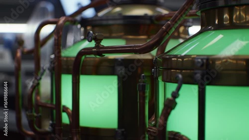 green car in the night