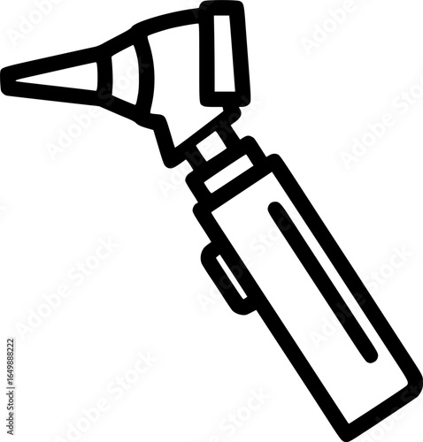 Otoscope medical outline vector
