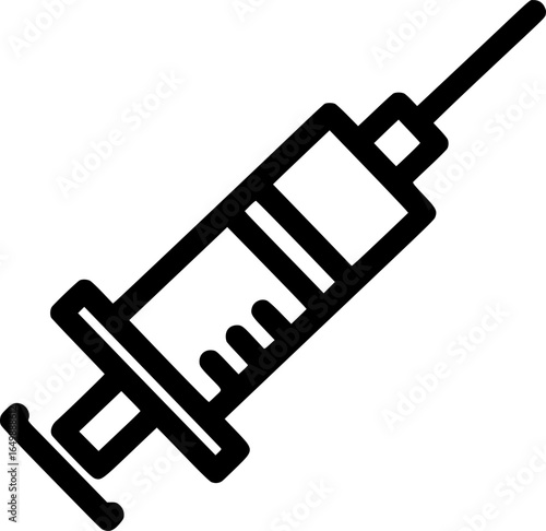 Syringe medical outline vector
