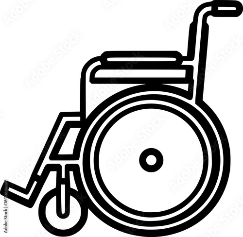 Wheelchair medical outline vector
